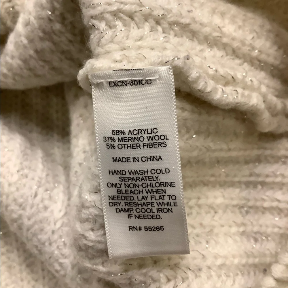 Express Cream Cowl Neck Sweater